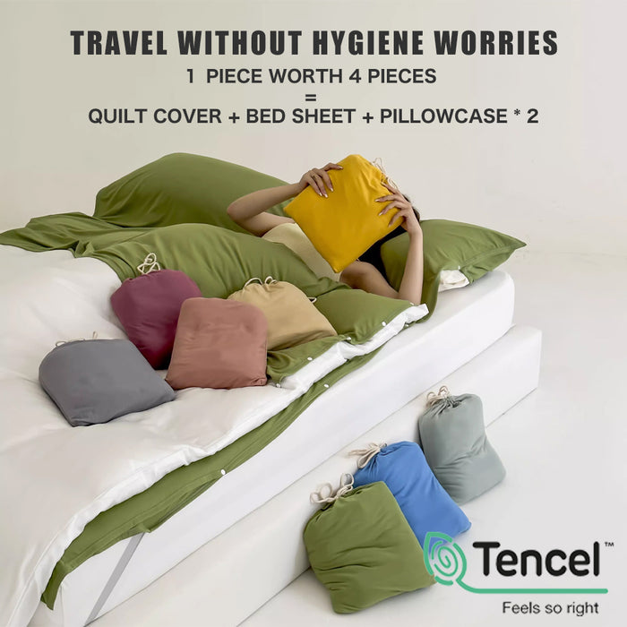 Tencel Lyocell Sleeping Bag Liner with Zipper - 100% Austrian Lenzing Tencel - Soft Silky Smooth Sleep Sack Adult - Travel Sheet for Hotel/Backpacking, Pure Silk Sleep Mask Included