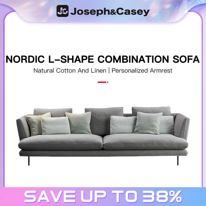 【Furniture】Nordic L-shape Combination Sofa