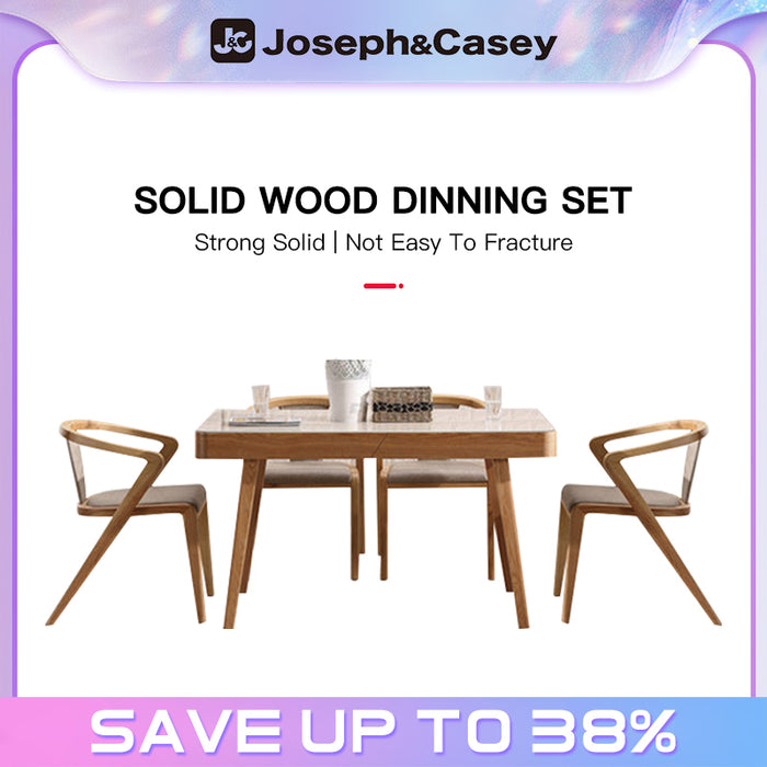 【Furniture】Nordic Manchurian Ash Solid Wood Dinning Set