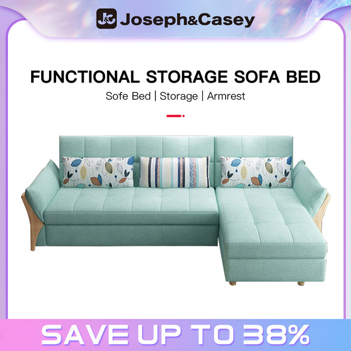 【Furniture】Nordic Modern Style Functional Storage Sofa Bed