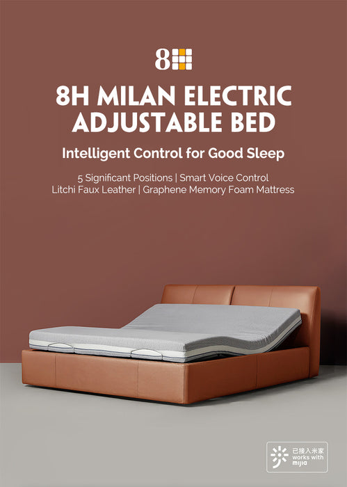 XIAOMI 8H MILAN SMART ELECTRIC ADJUSTABLE BED with Xiaomi 8H Memory Foam Mattress