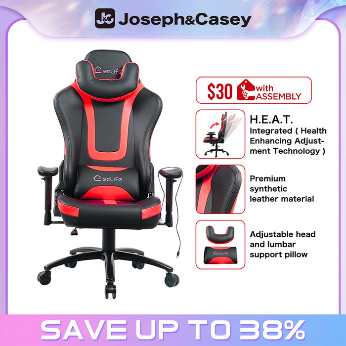 Gaming Chair with Lumbar Support for Adult Ergonomic High Back Video Game Chair Heavy Duty Computer Swivel Chairs