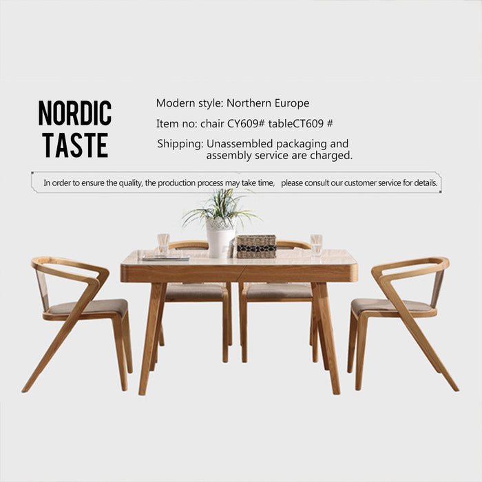 【Furniture】Nordic Manchurian Ash Solid Wood Dinning Set