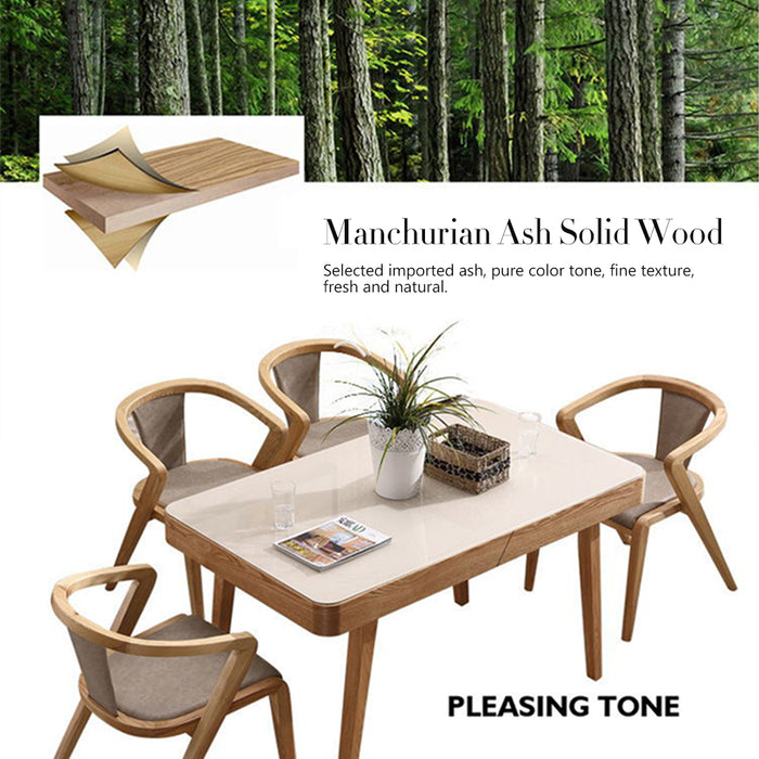 【Furniture】Nordic Manchurian Ash Solid Wood Dinning Set