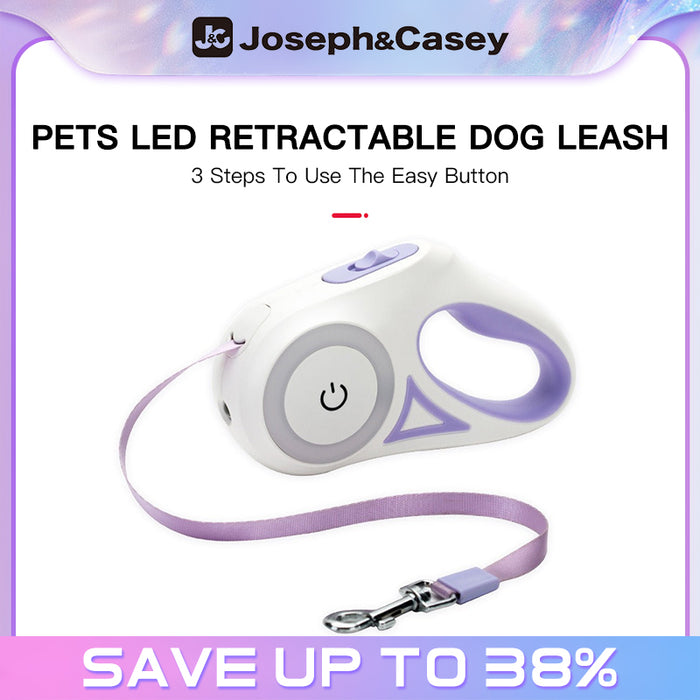 Pets LED Retractable Dog Leash