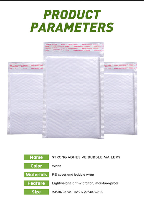 White Bubble Envelope / Polymailer freeshipping - JOSEPH&CASEY