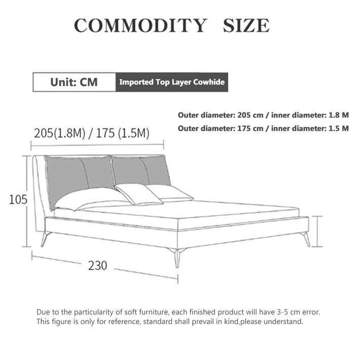 【Furniture】Italian Minimalist Luxury Bed