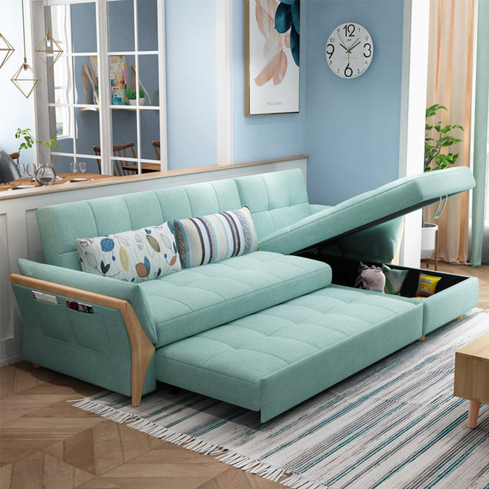 【Furniture】Nordic Modern Style Functional Storage Sofa Bed