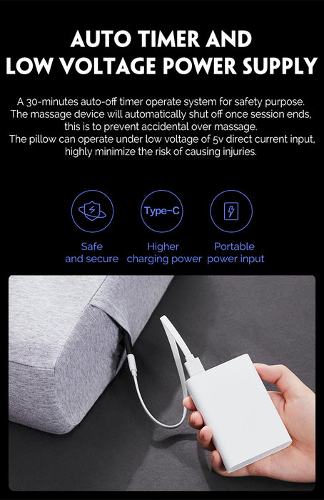 XIAOMI Xiaohuanxi graphene hot compress simulation massage sleep aid pillow freeshipping - JOSEPH&CASEY