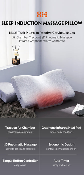 XIAOMI Xiaohuanxi graphene hot compress simulation massage sleep aid pillow freeshipping - JOSEPH&CASEY