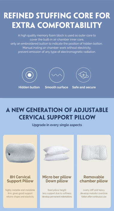 XIAOMI Freely Adjustable Pillow Height Neck Support Sleeping Pillow