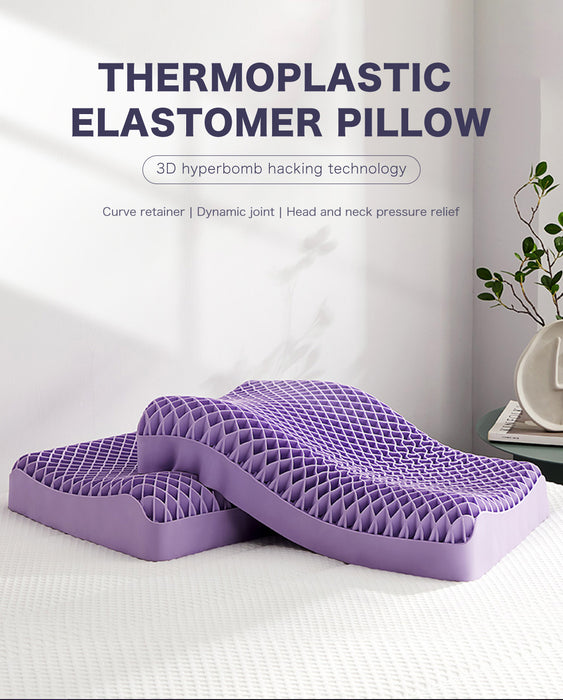 XIAO MI TPE Honeycomb Breathable Pressure Relief Pillow Pro (antibacterial inner and outer double pillowcase) freeshipping - JOSEPH&CASEY